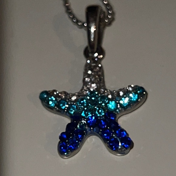 Adult Jewels Starfish Silver-Tone Metal & Shiny Stones - Picture 4 of 14